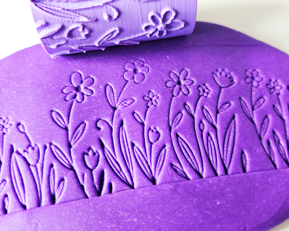 Texture Roller Flower Border