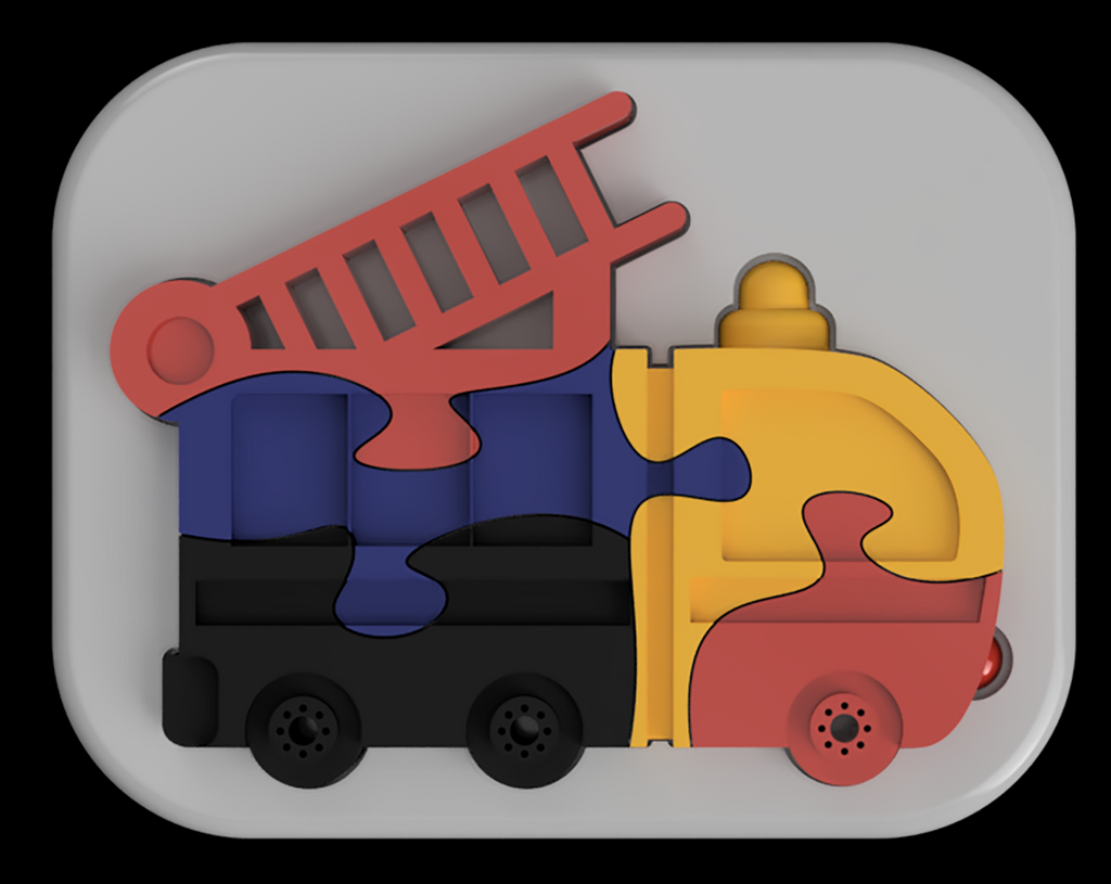 fire department car - Puzzle for Kids