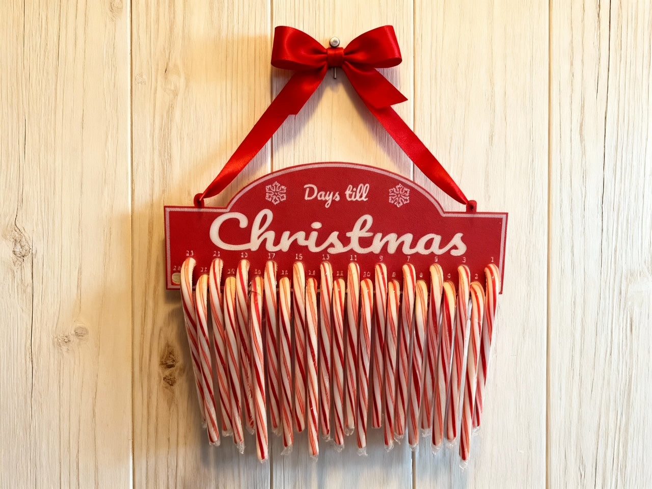 Christmas Candy Cane Advent Countdown