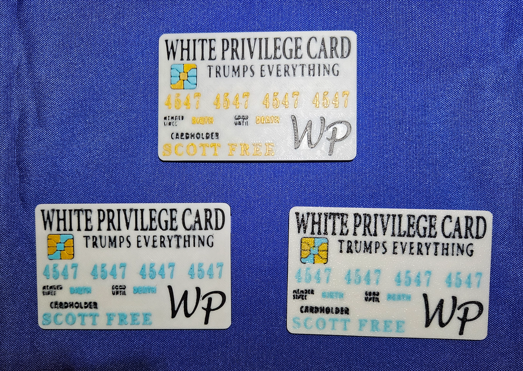 White Privilege Card Trumps Everything Satire Card