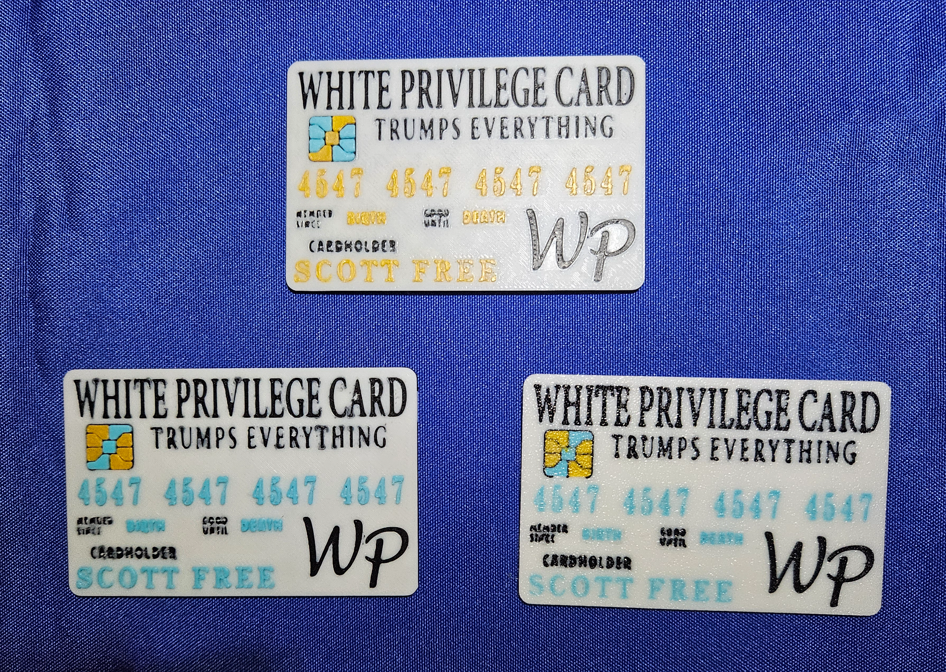 White Privilege Card Trumps Everything Satire Card