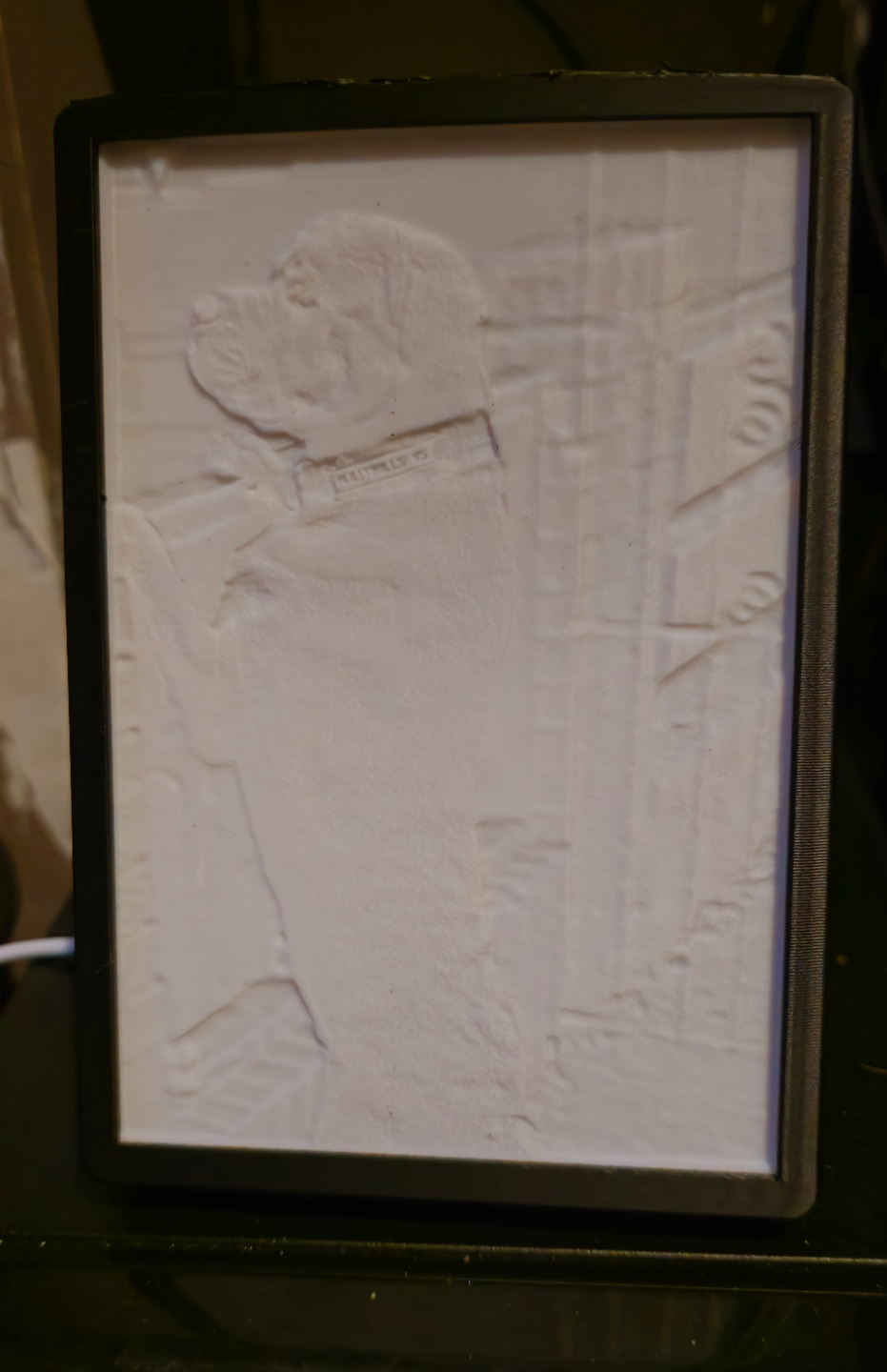 Lithophane photo and frame