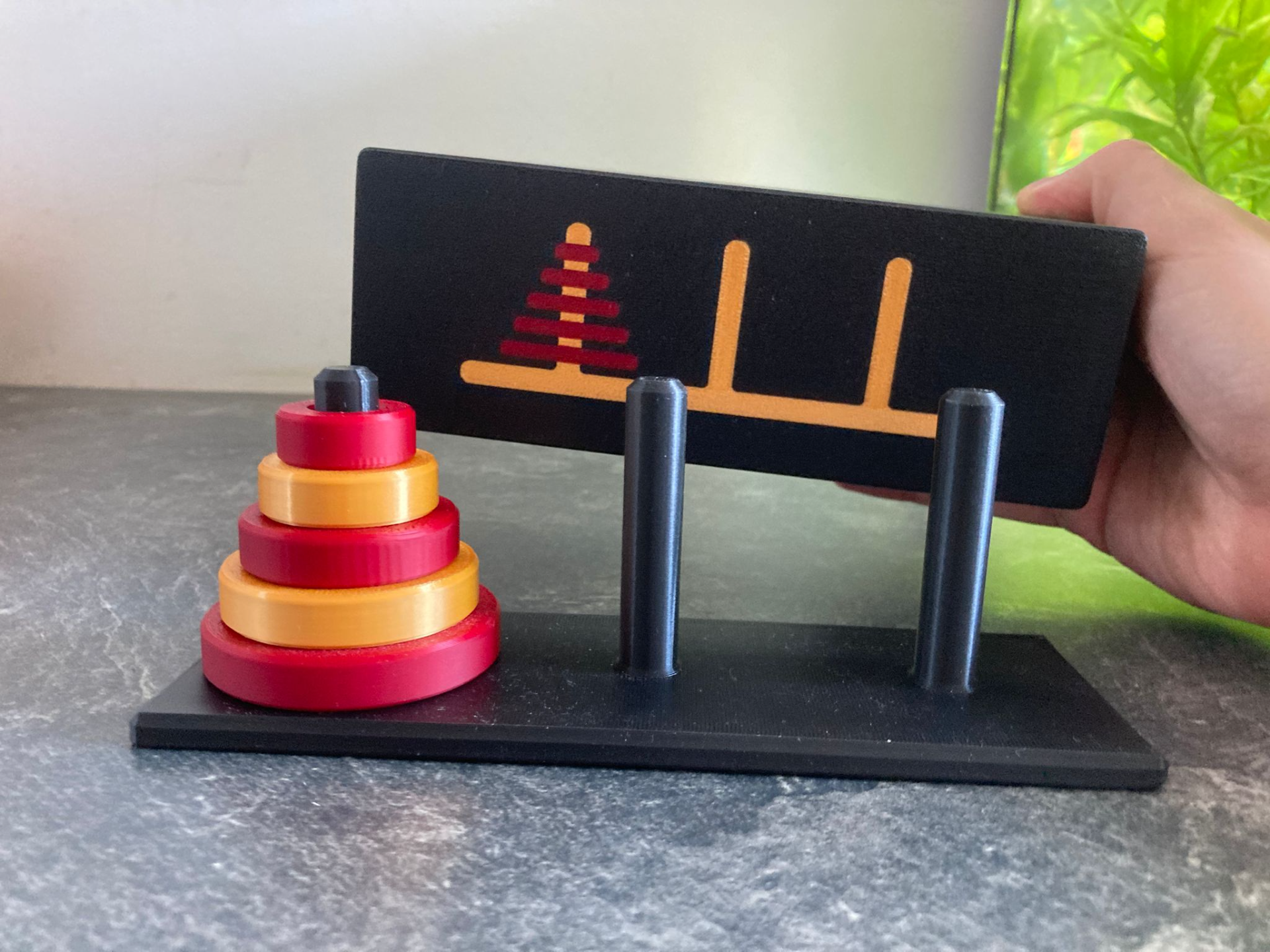 Tower of Hanoi with storage box