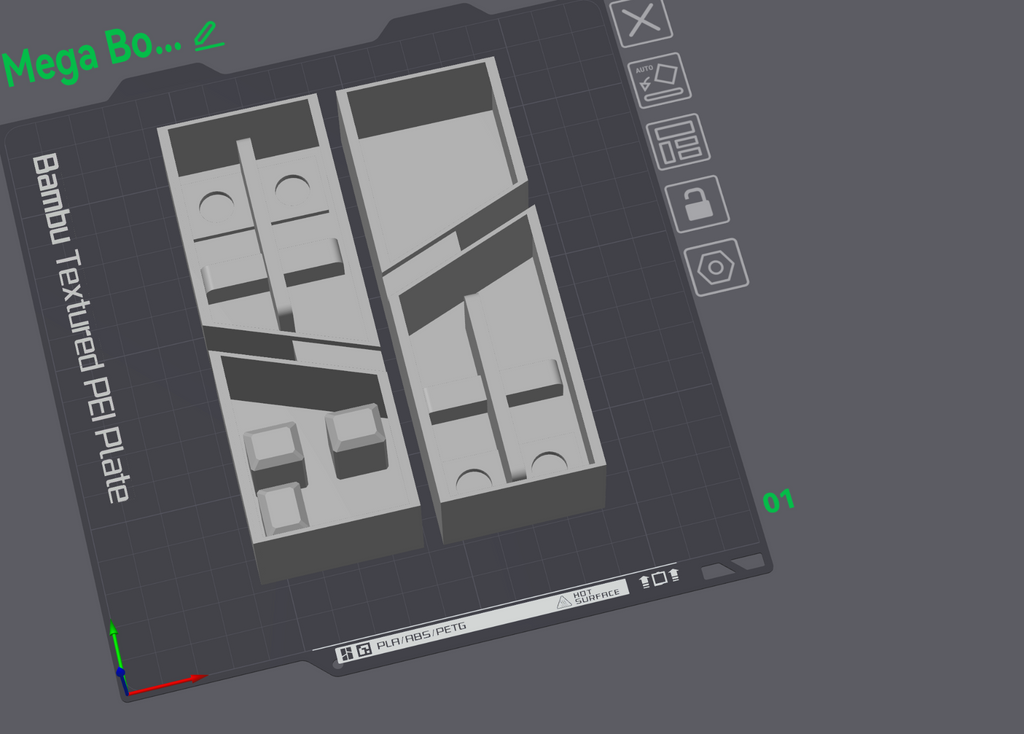 A1 Mega box for Hotend modified