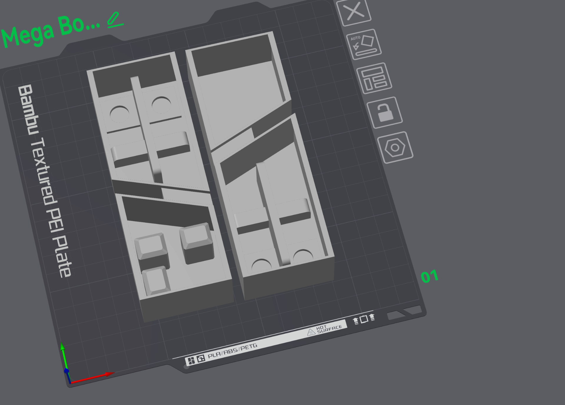 A1 Mega box for Hotend modified