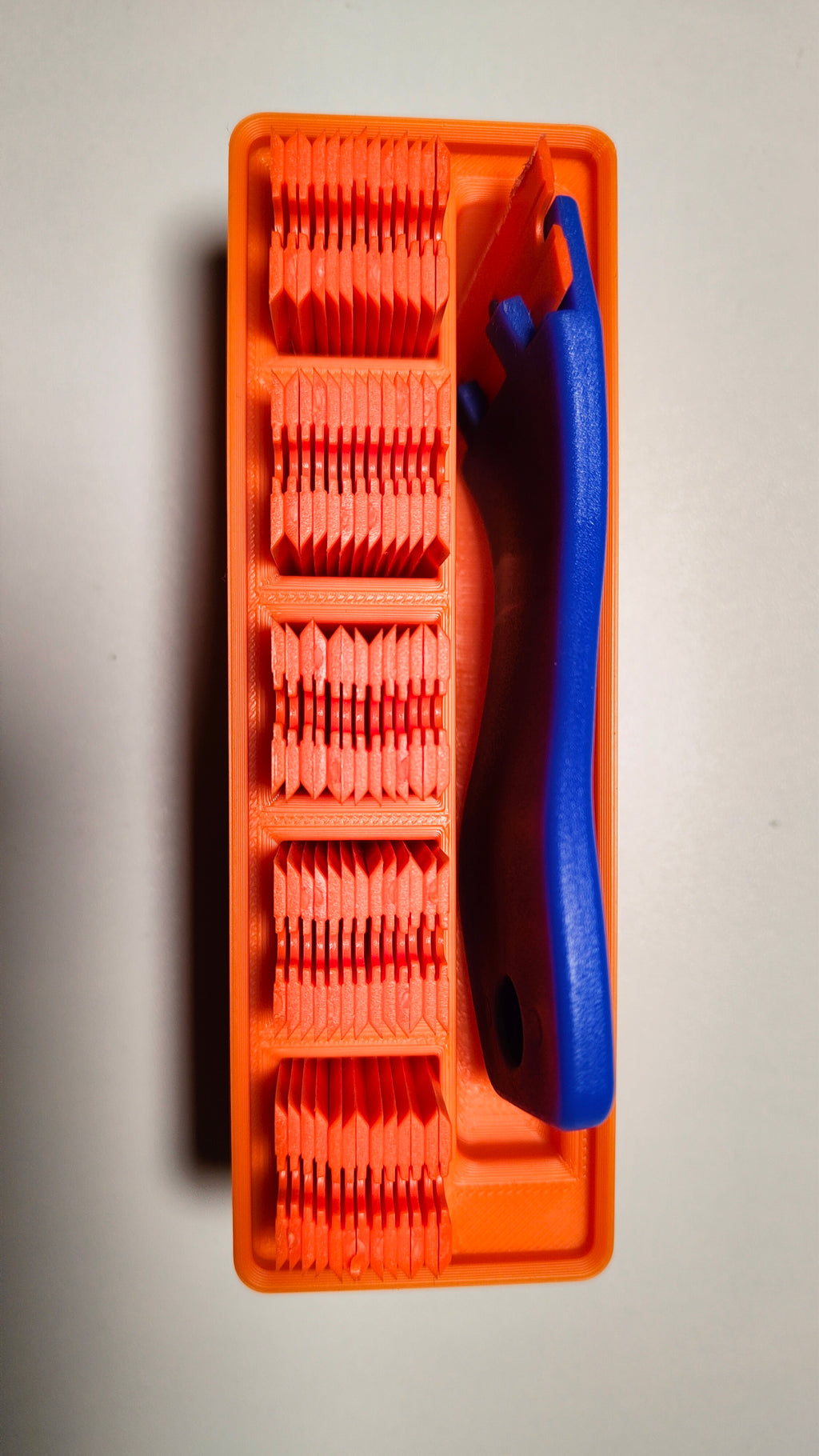 Gridfinity plastic razor scraper and blades 1x3x5u
