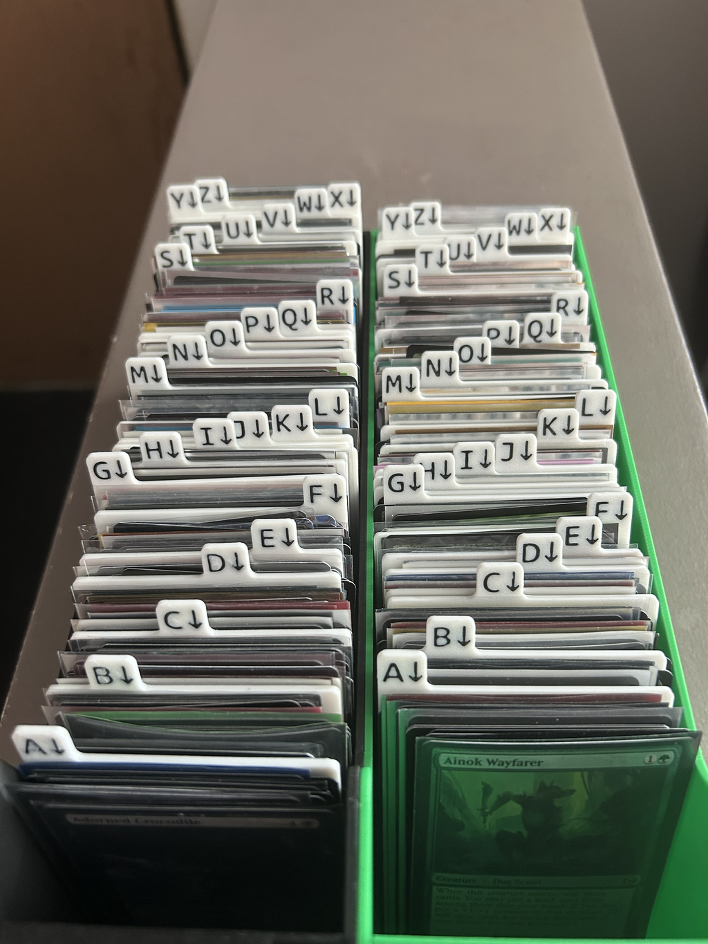 MTG Alphabet Card Dividers (A–Z) with Arrows