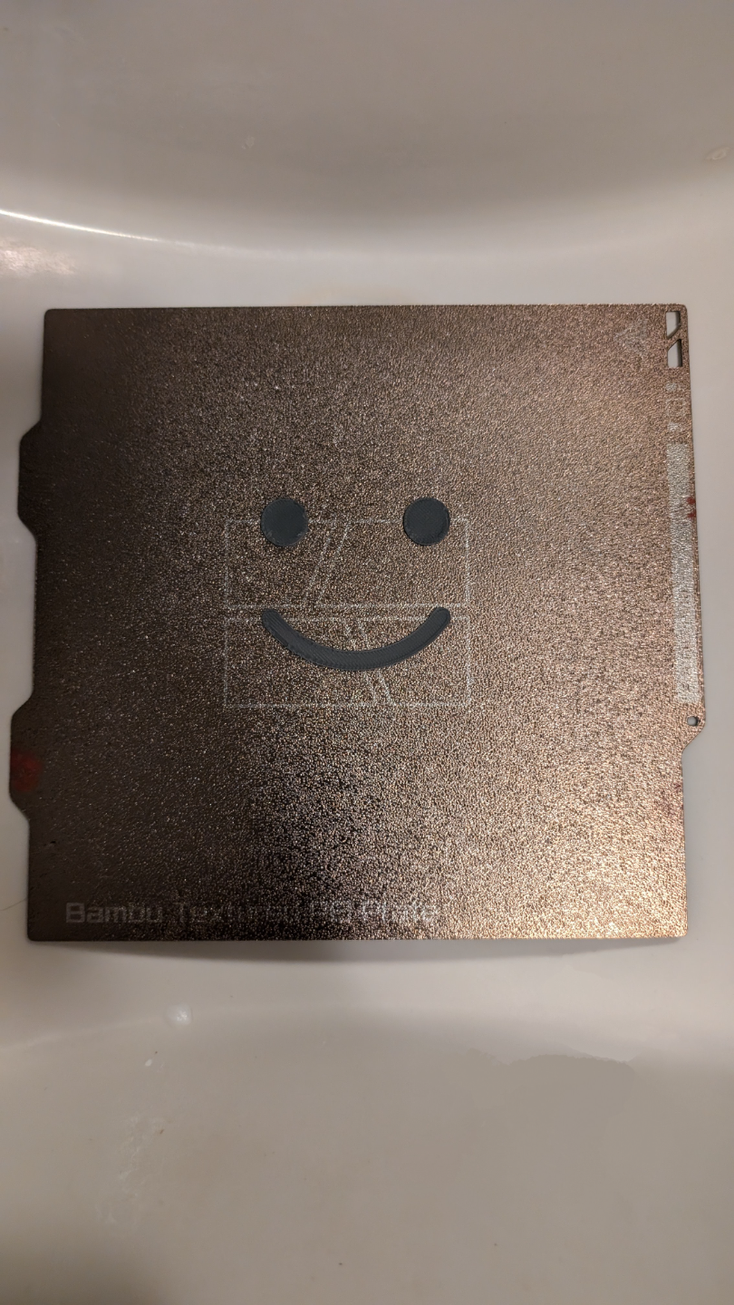 Build Plate Smiley Face