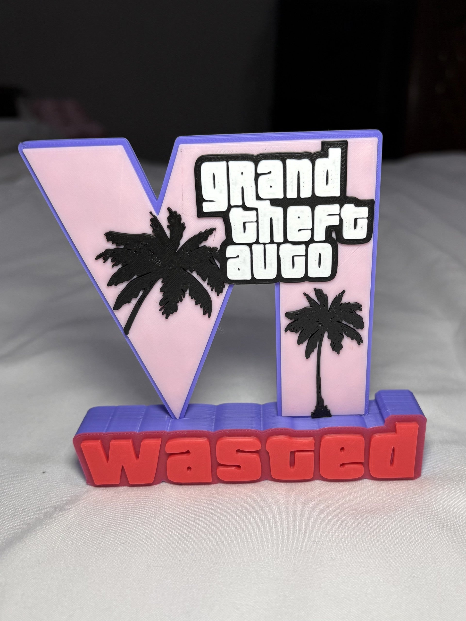 GTA V “V Wasted” Desk Sign
