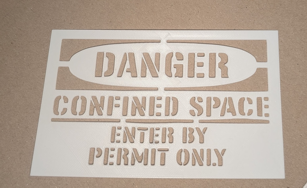 Danger Sign Template - Confined space