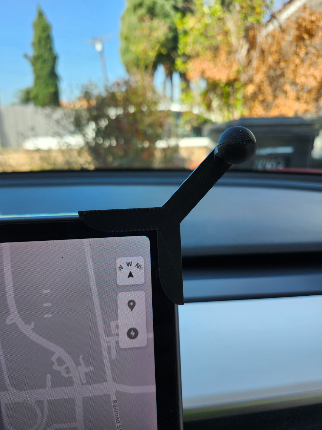 Tesla Screen phone holder ball mount