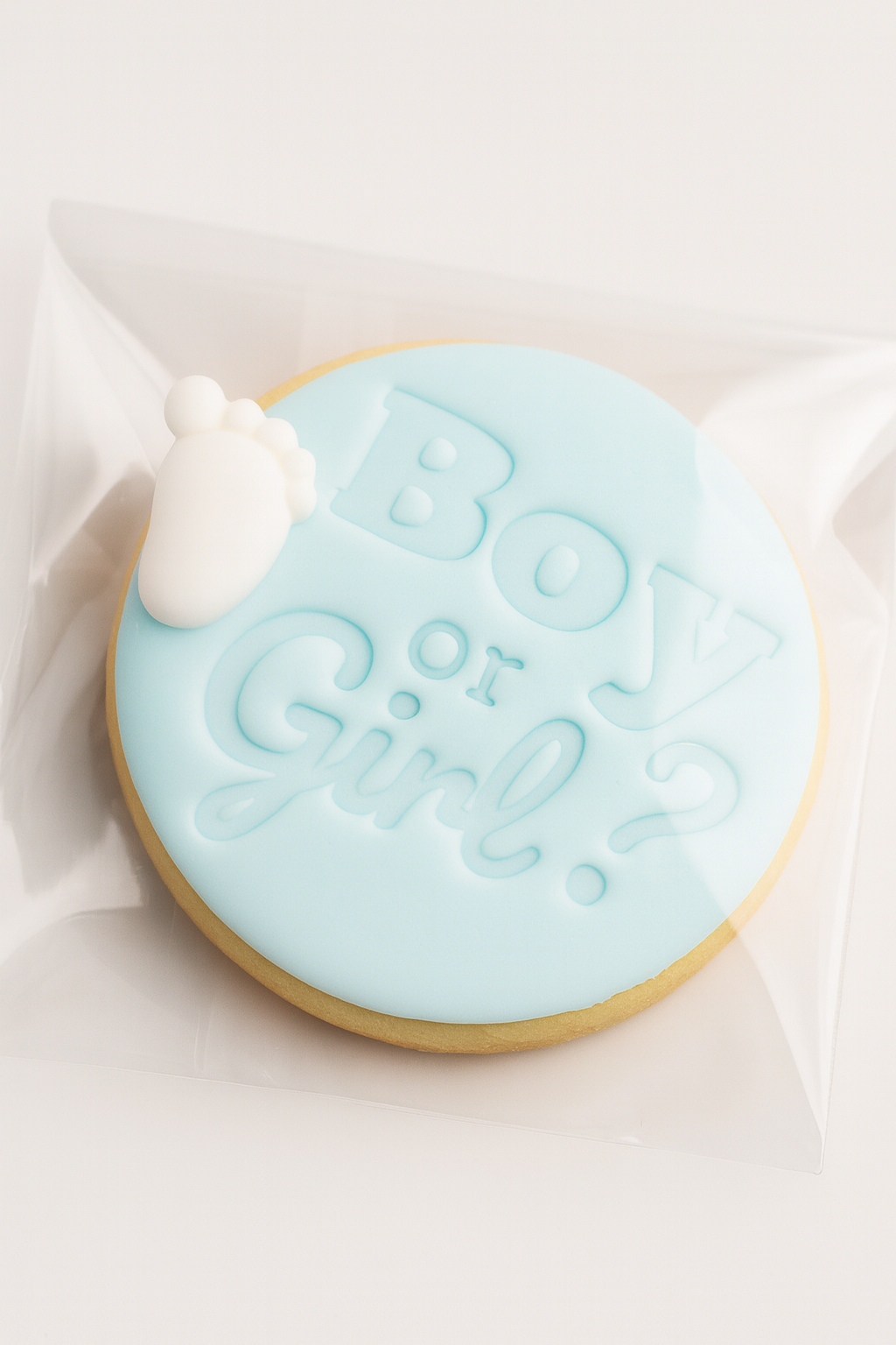 Boy or Girl? Cookie Cutter & Stamp for Baby Shower