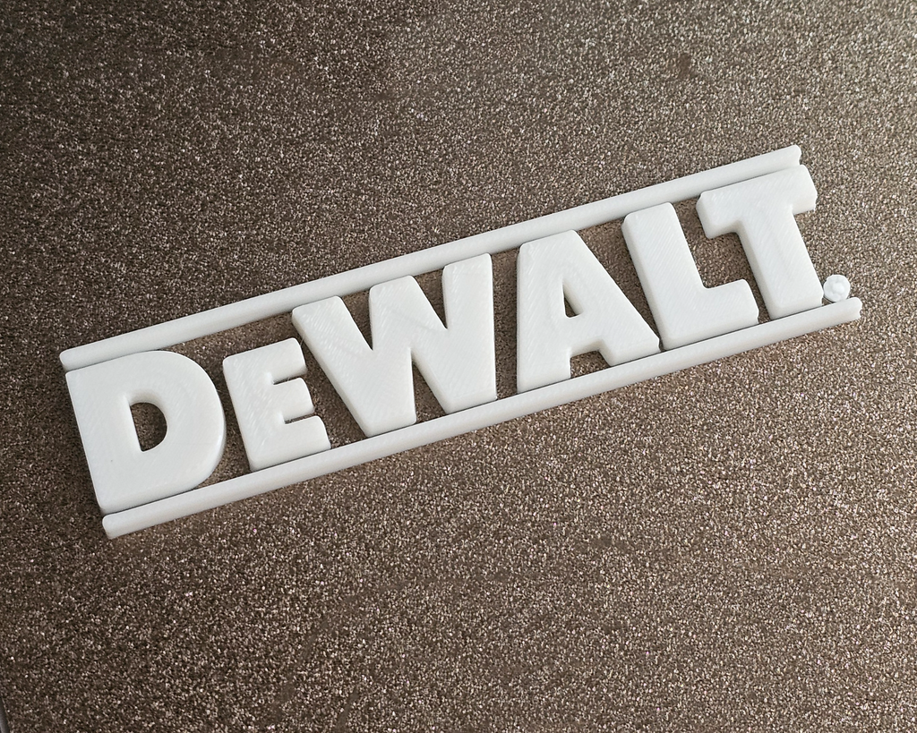 DeWalt Power Tools 3D Printed Logo