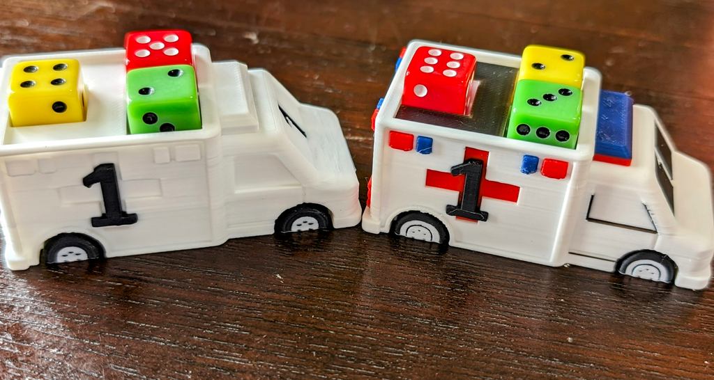 Dice Hospital Boardgame - Ambulance Dice Holders