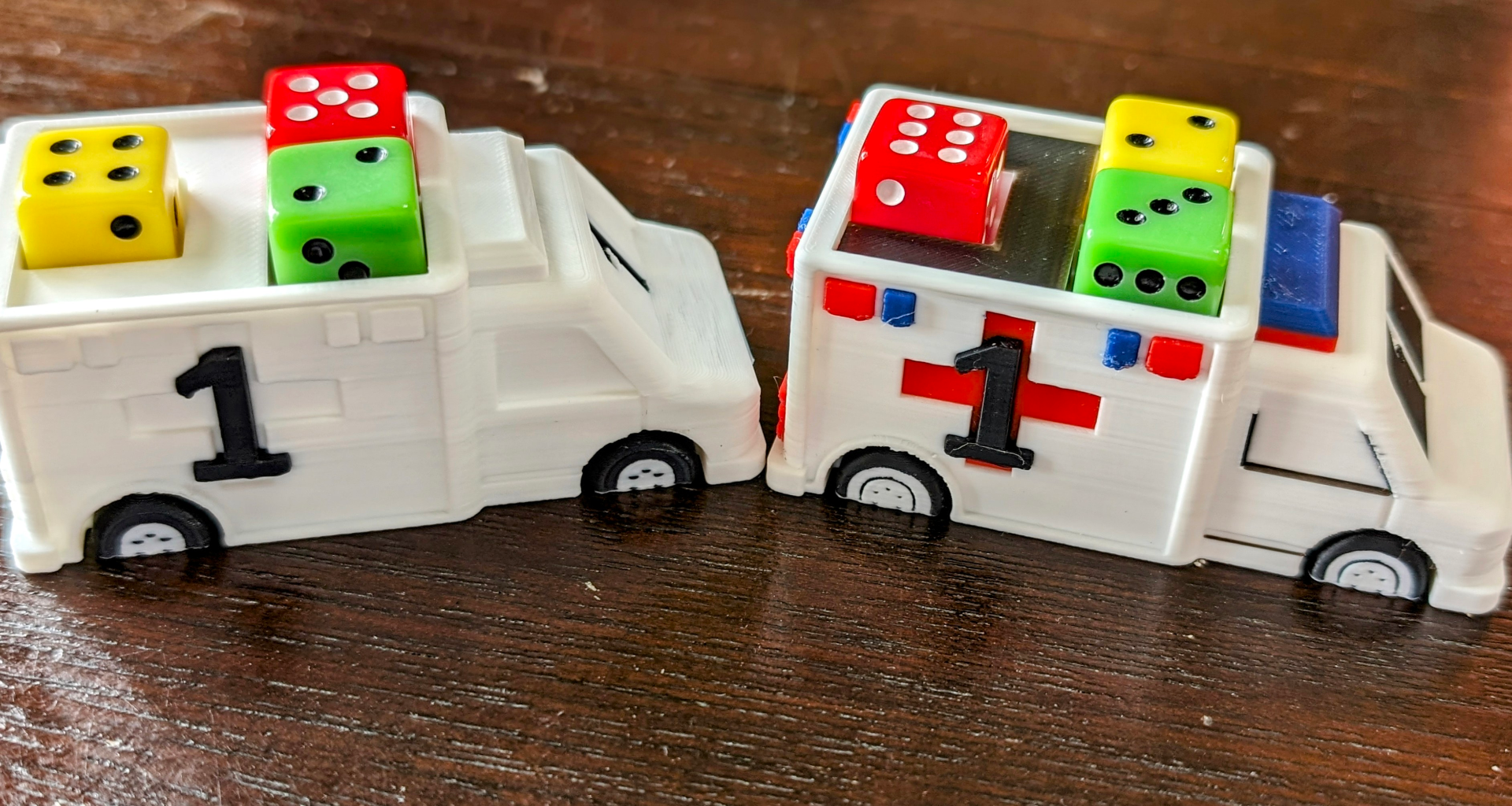 Dice Hospital Boardgame - Ambulance Dice Holders