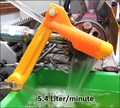 Sprinkling head for filament extrusion water cooling