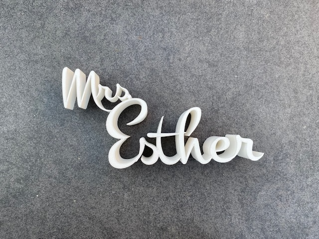 Name Plate Esther