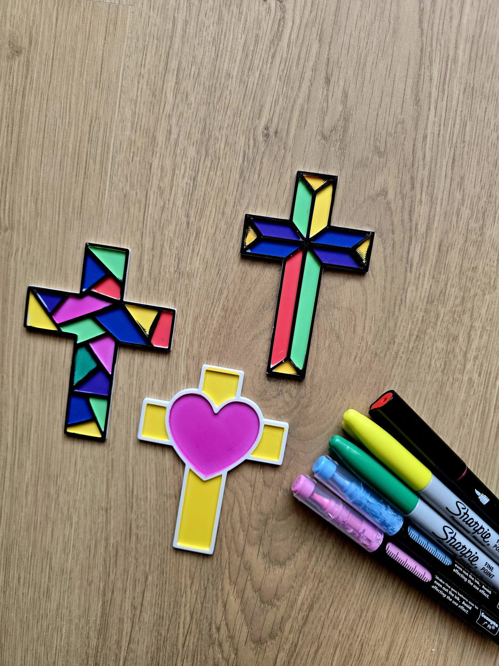 Cross Crosses DIY Coloring Christian Easter Ortho