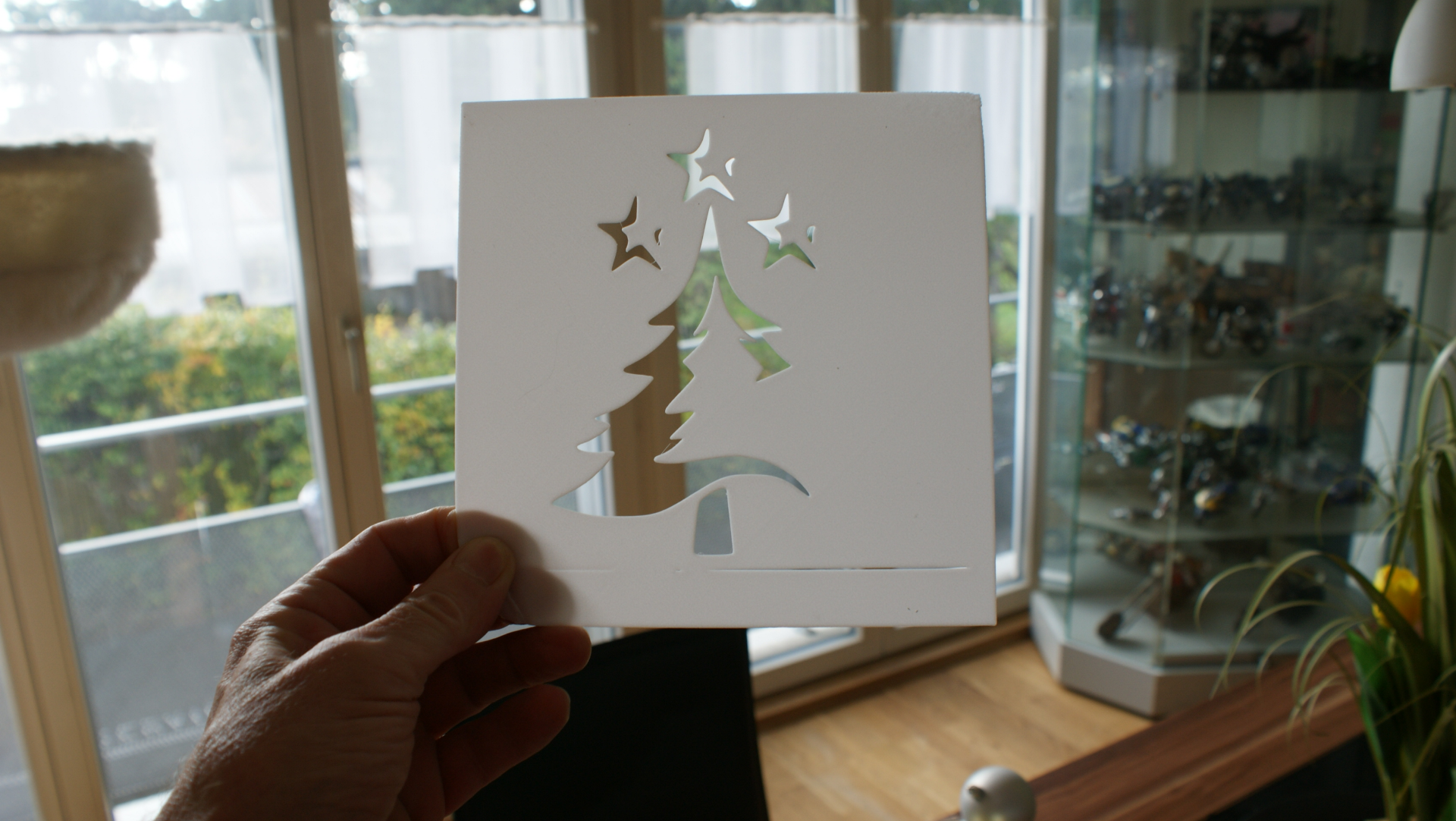 Schablone Baum Stern