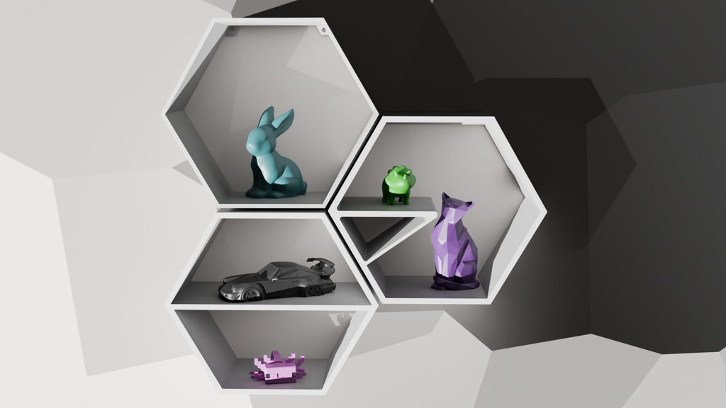 Honeycomb shelf devided