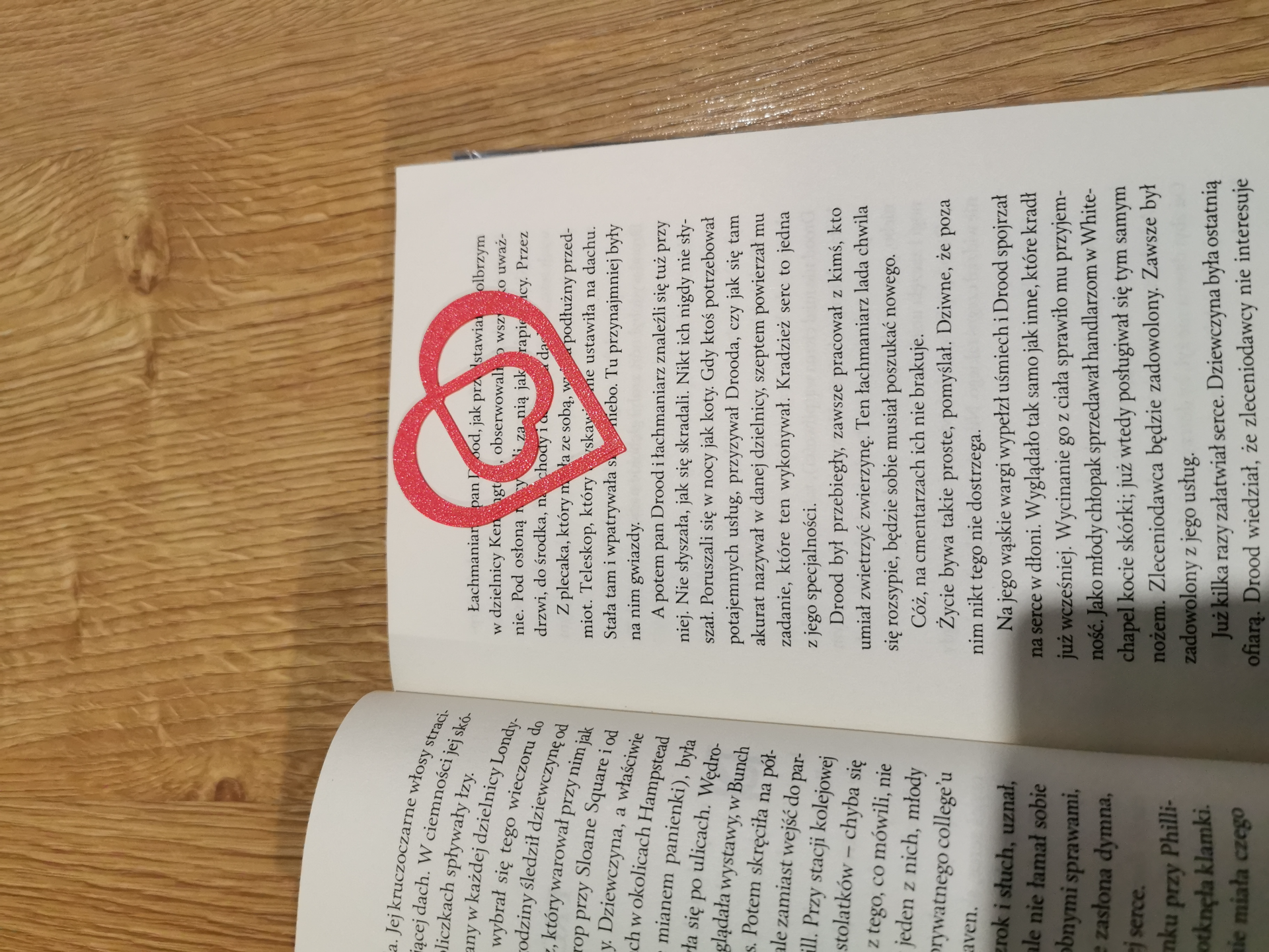 Heart paper clip, bookmark.