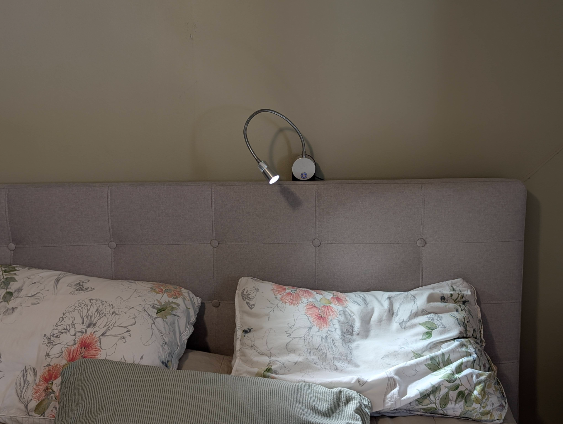 Bed light support