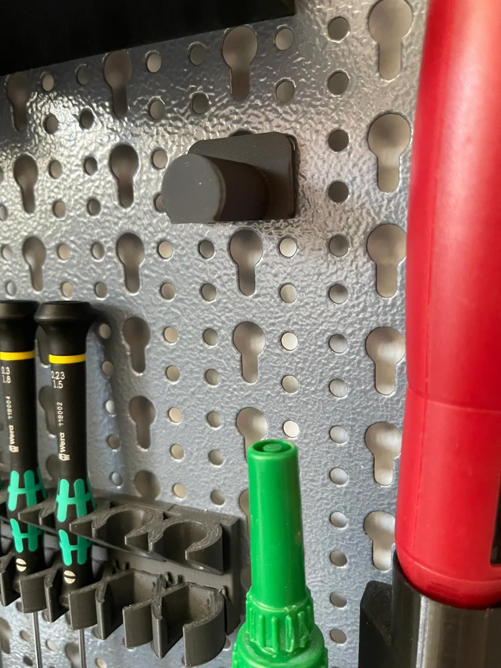 Infrared Thermometer holder for Ikea Skadis and Kuepper pegboards