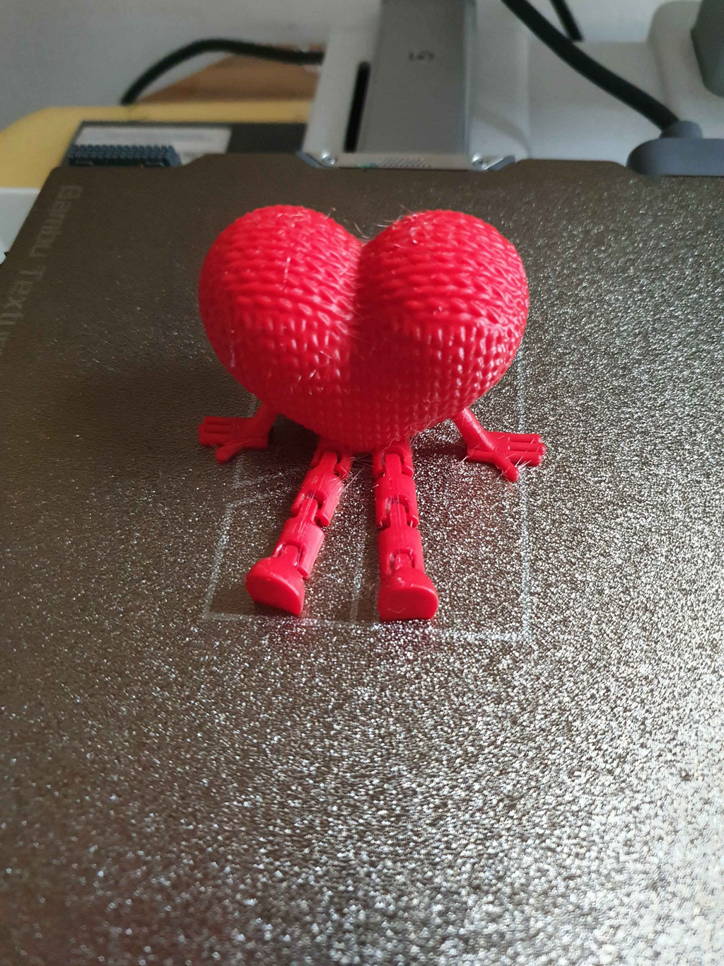 Valentines Knit Flexi Heart Articulated