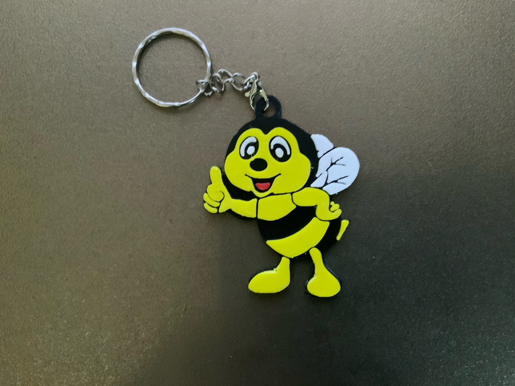 cute animal , Barney the bee keychain \ necklace charm (free for commercial use)
