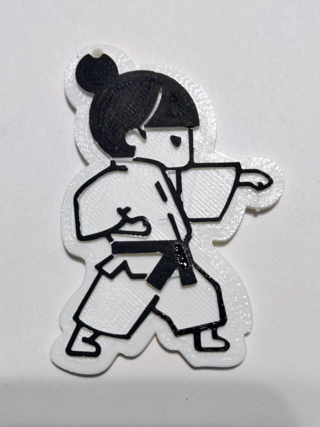 Karate Girl Keychain