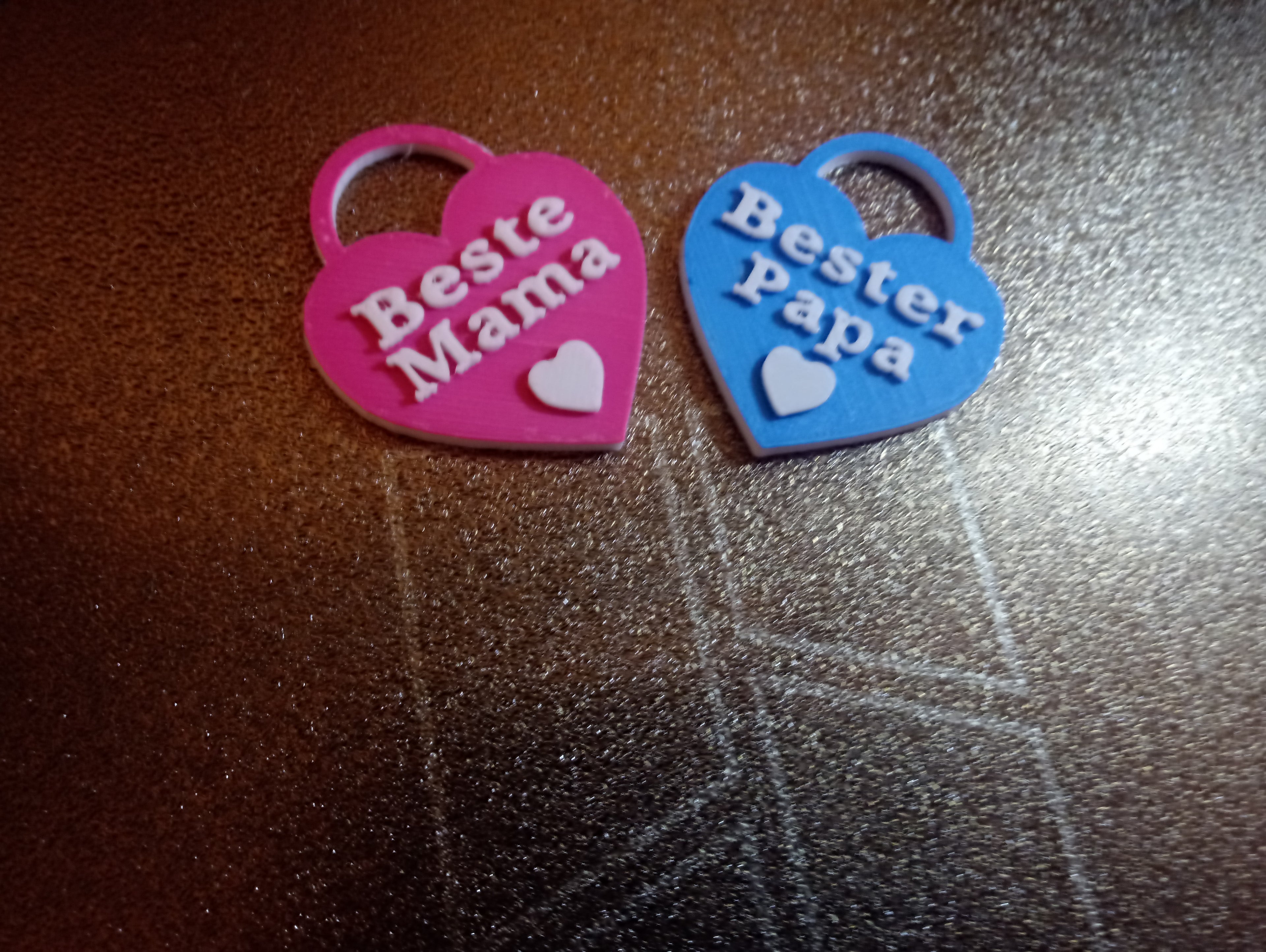 Schlüsselanhänger "Beste Mama", Heart Keychain