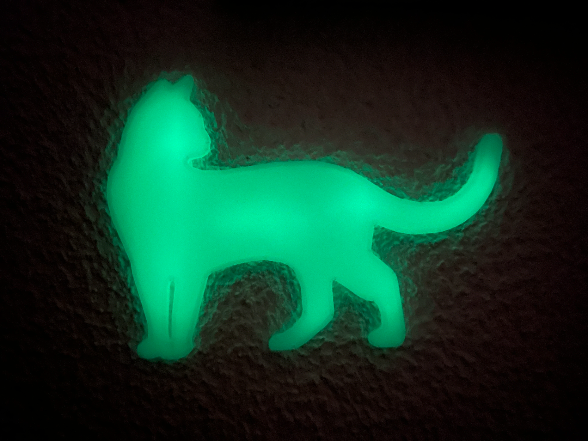 Cat Shape - Badge - Sticker - Glow in the Dark