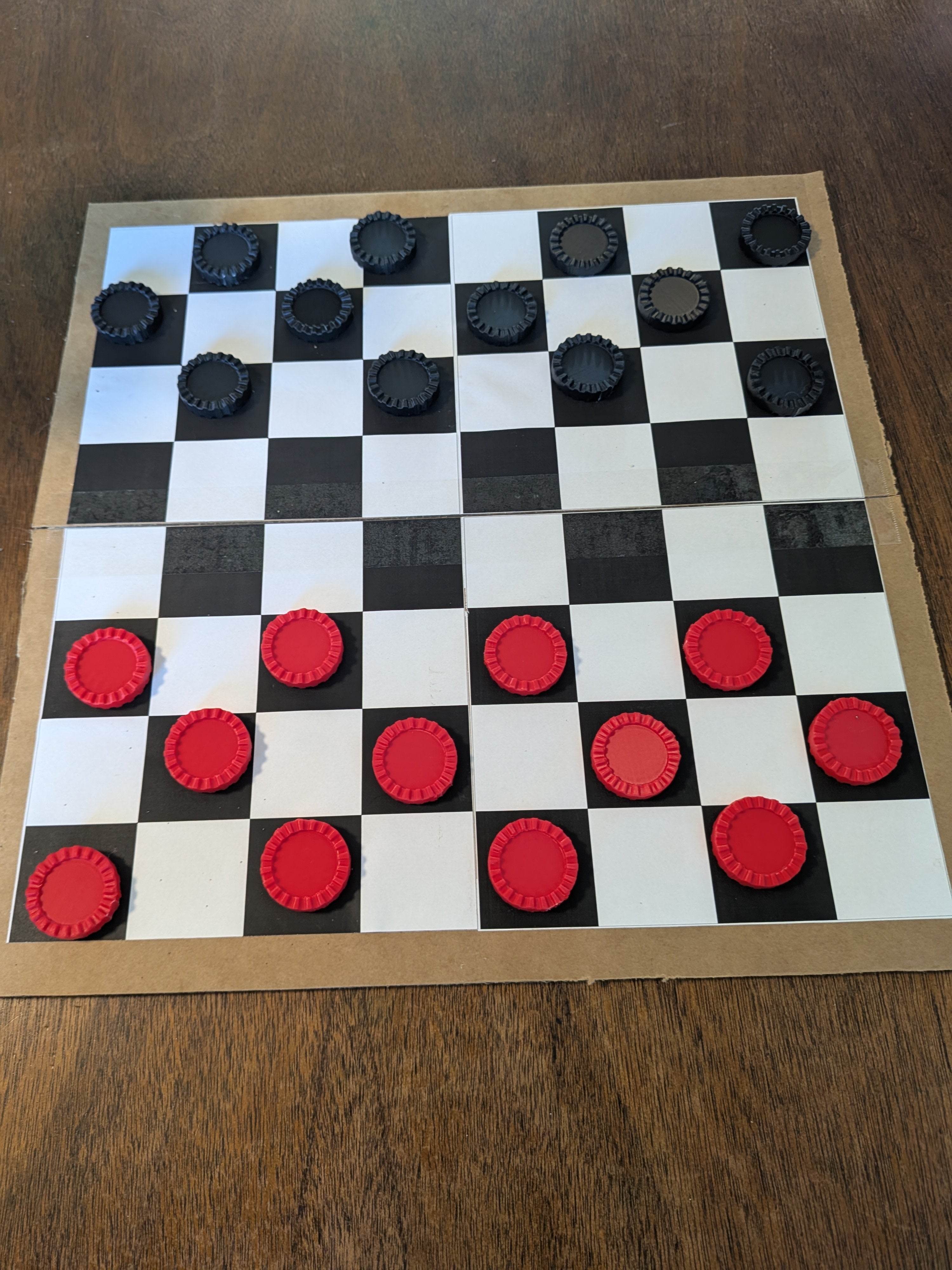 Checkers set pieces