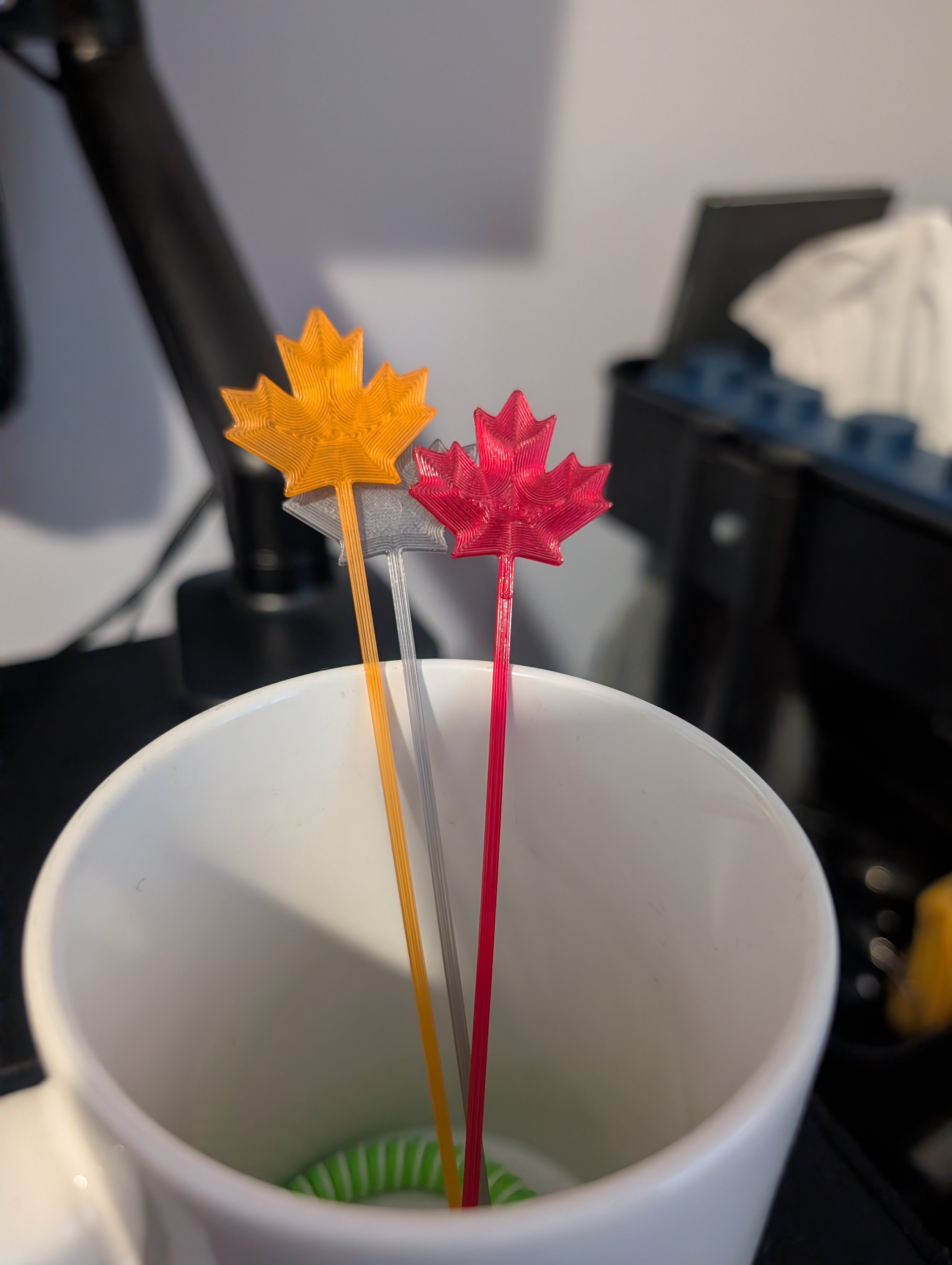 Maple Leaf Drink Stir Sticks