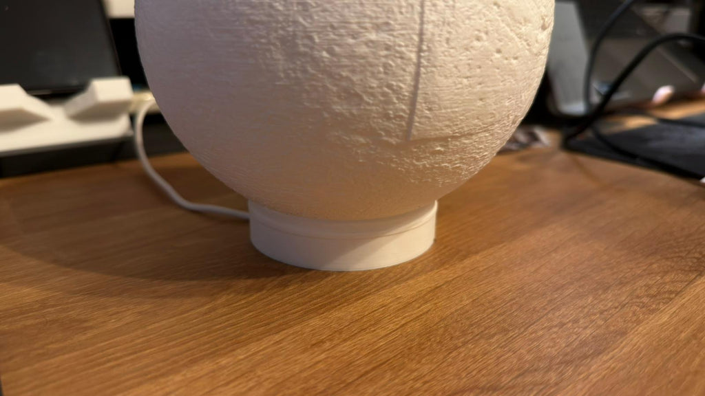 Lithophane Sphere Lamp Light Stand