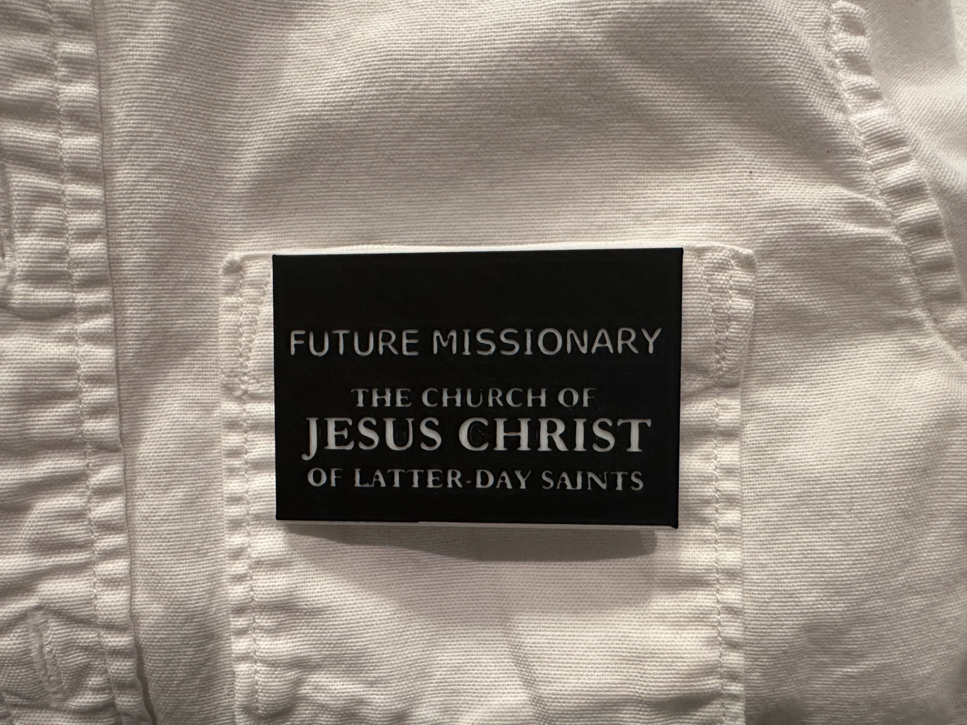 LDS Future Missionary Name Tag