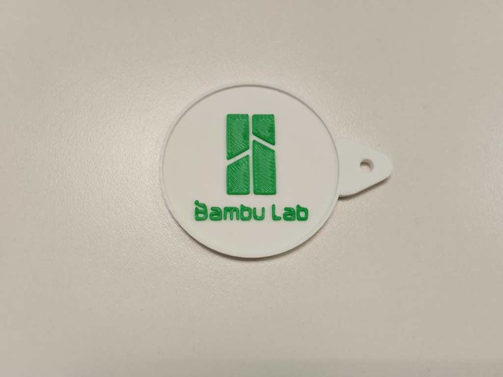 Customizable Round Logo Keychain Tag