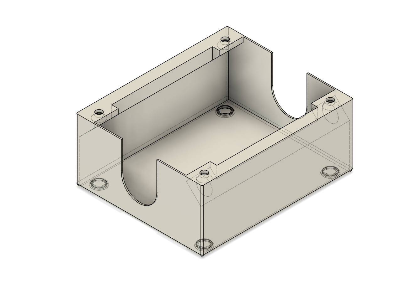 Screw-mounted under-desk cable box