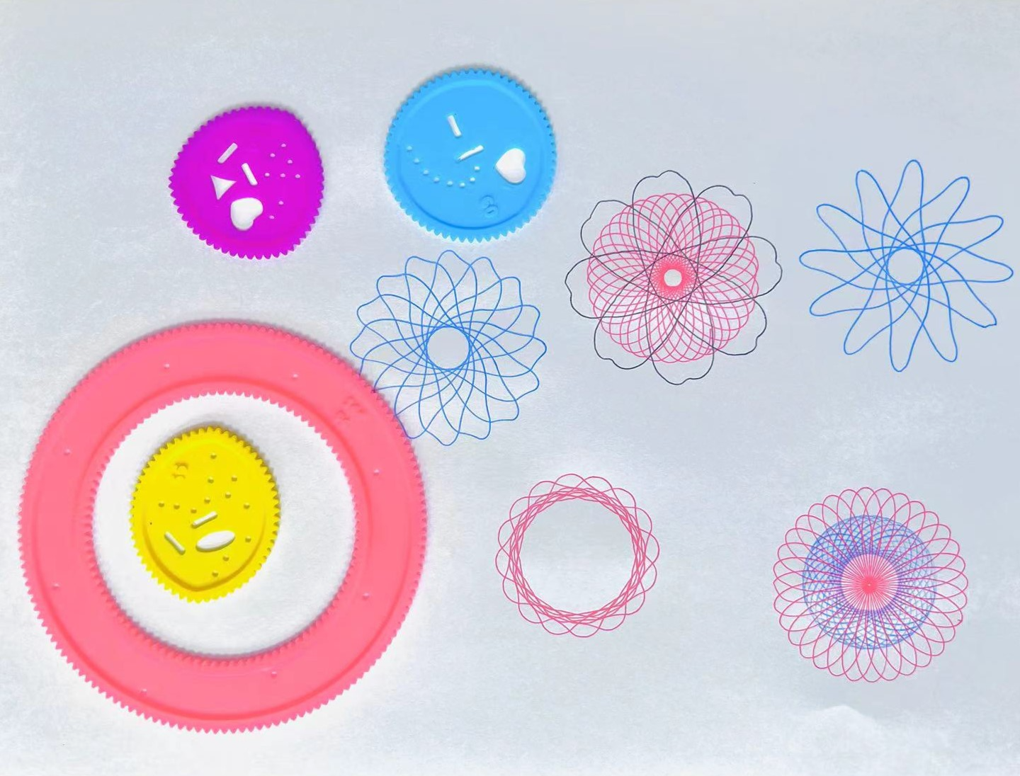 万花尺改进版，Spirograph drawing template