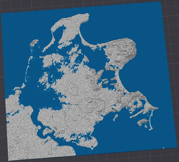 Insel Rügen Topographie Relief Karte