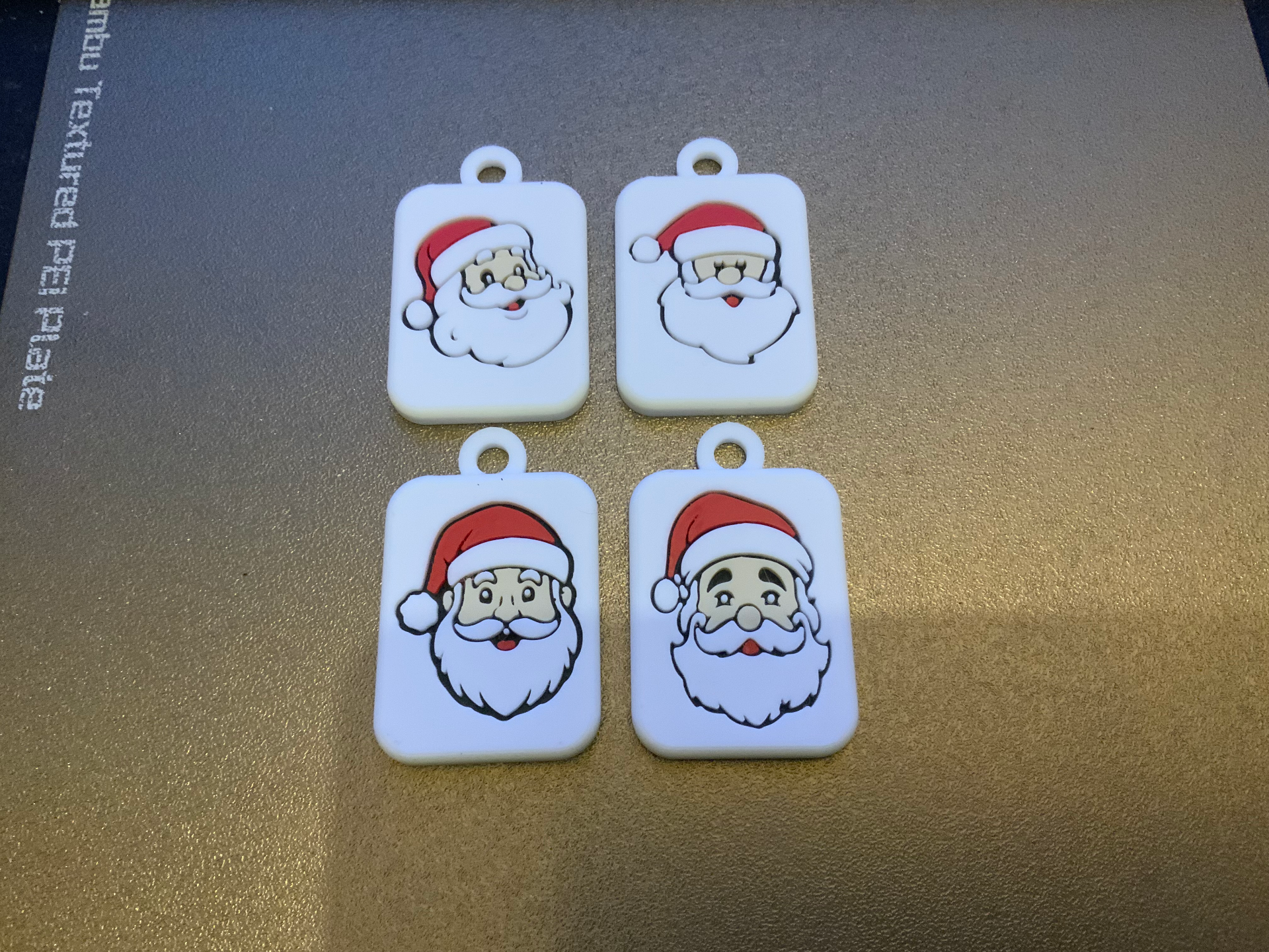 bunch of santa's keychains/charms free commercial