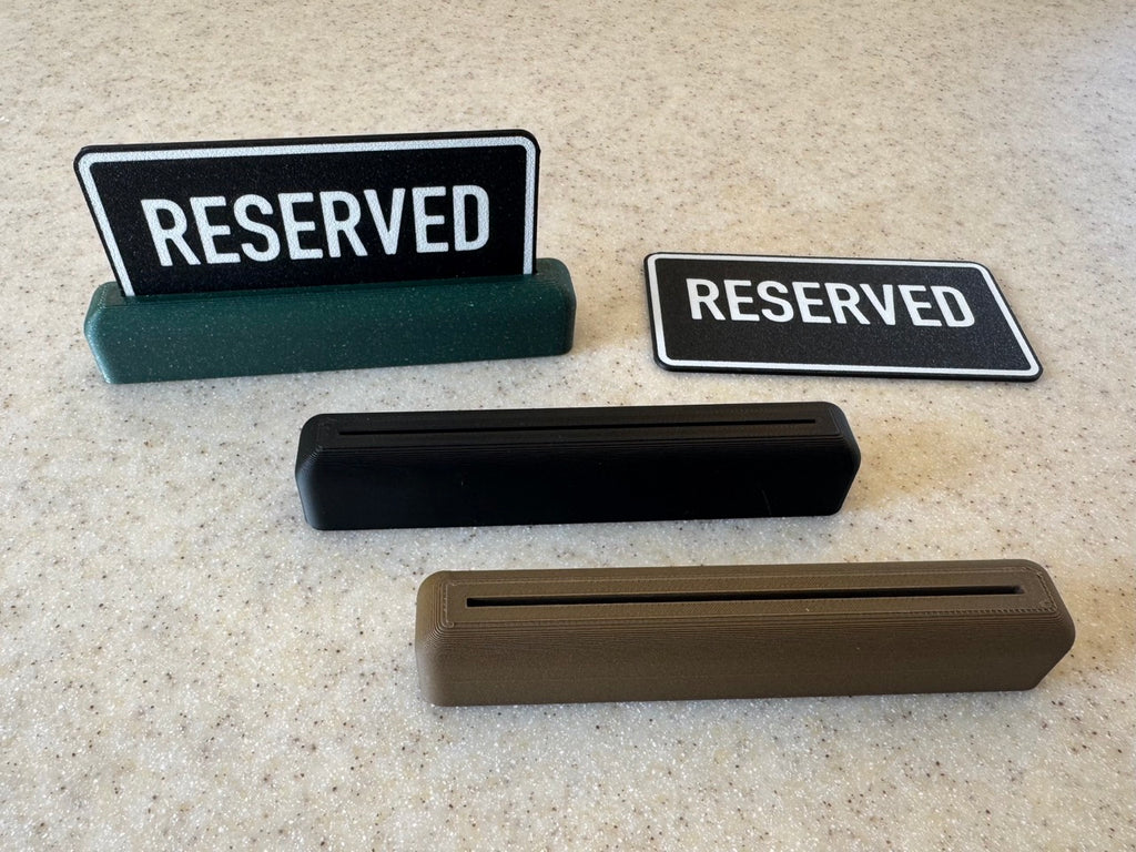 Customisable Reserved Sign Holder For Bars