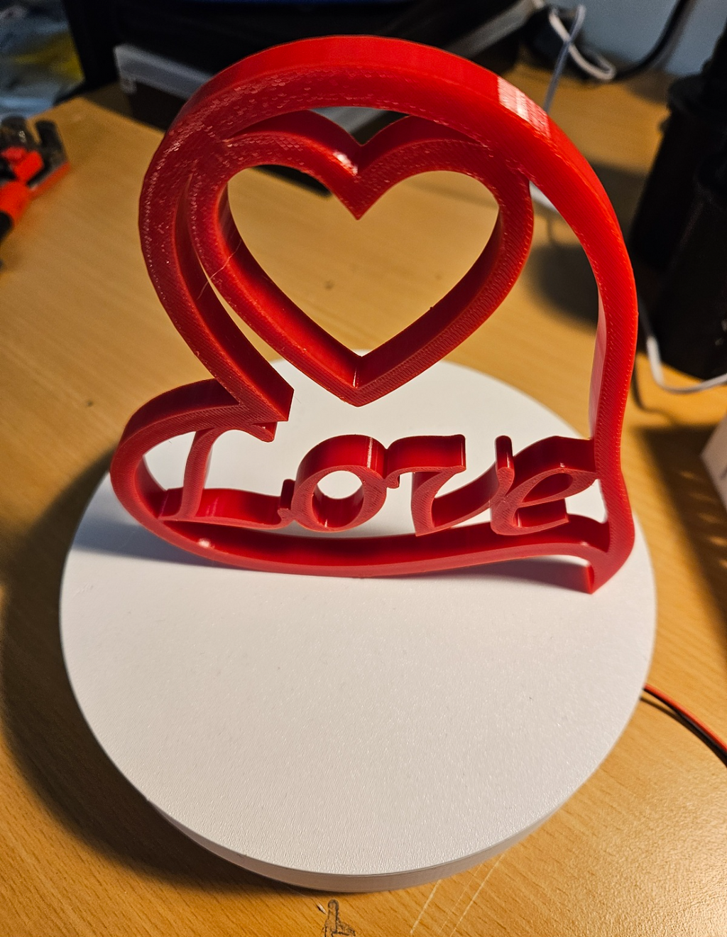 Free-Standing Heart with "Love"