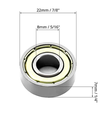 Bearing 22x7x8 (actually works)