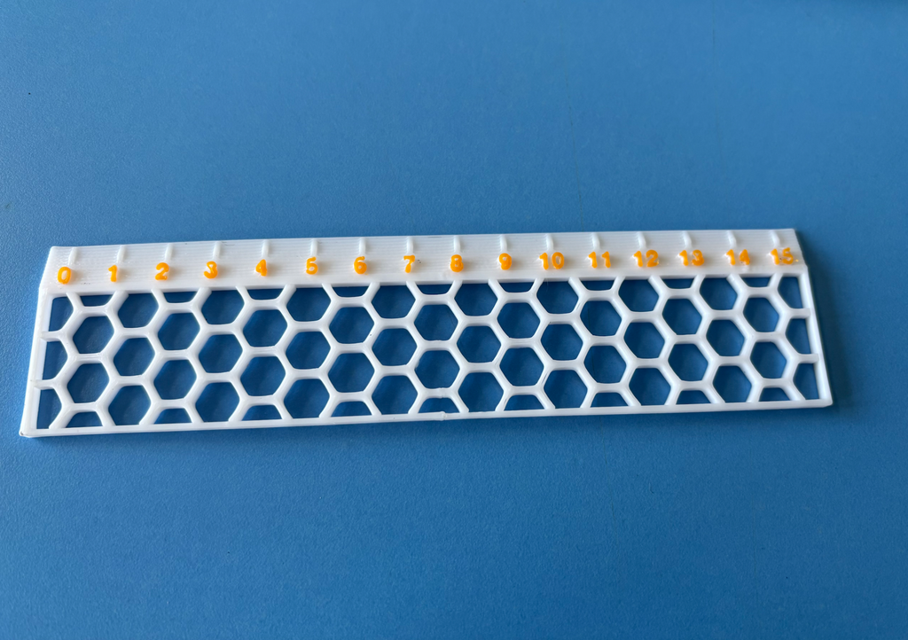 15cm Basic Honeycomb hex ruler