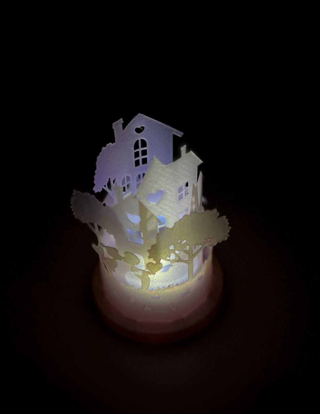 Valentine's Scene Round Lantern