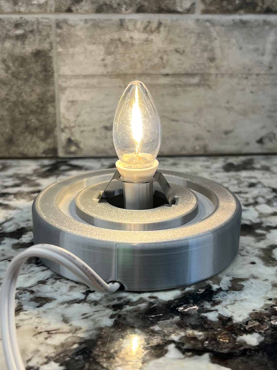 Lighted stand for Lithophane Globe