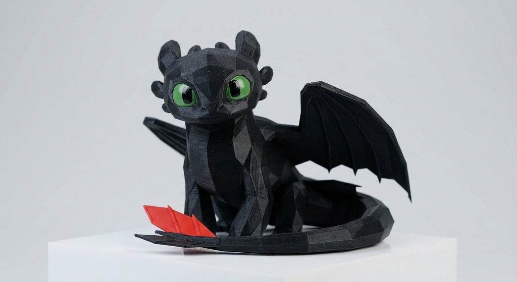 Low-Poly Toothless Figurine