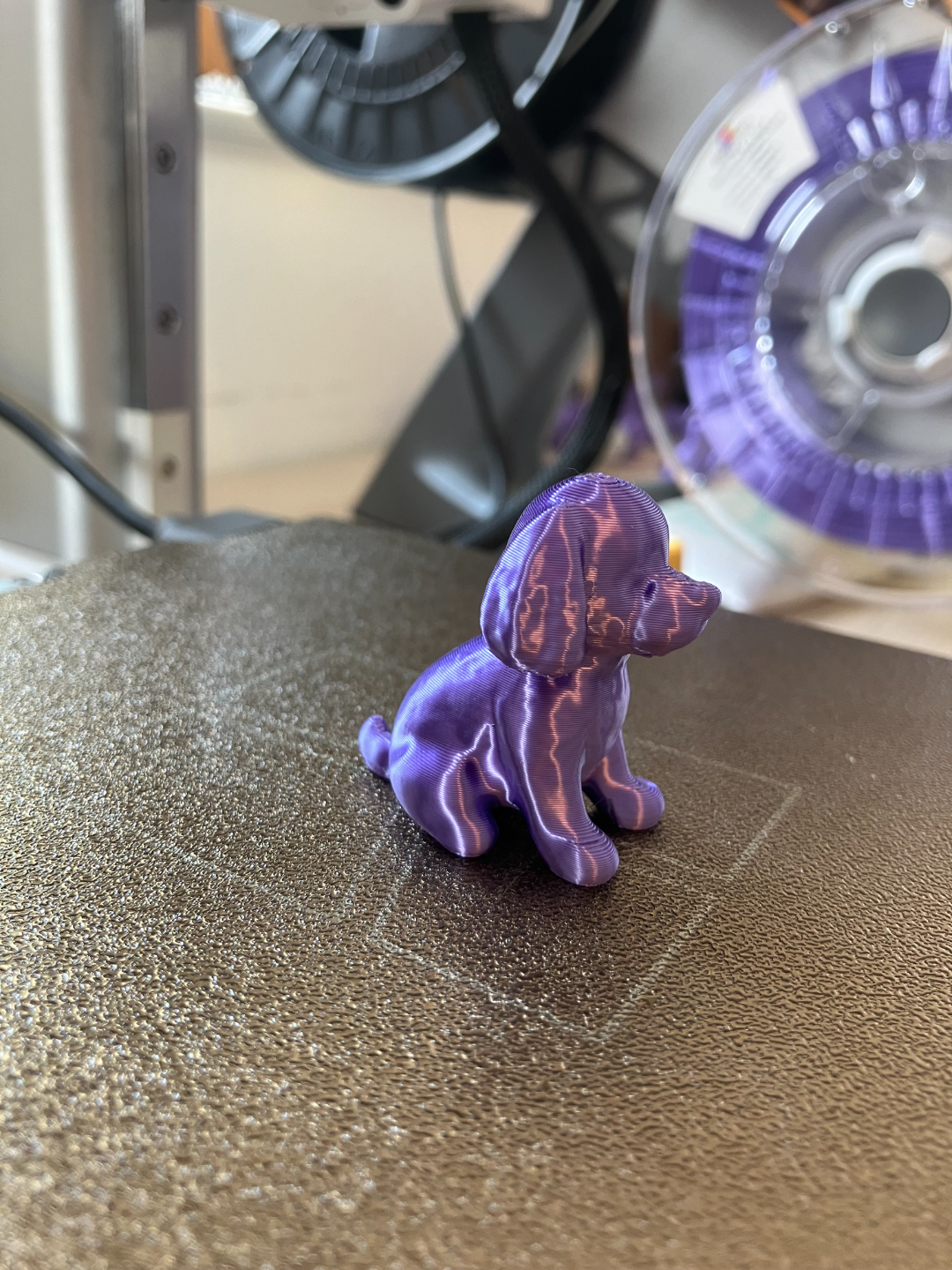 Miniature Sitting Dog: Fast Print, Cute, Detailed
