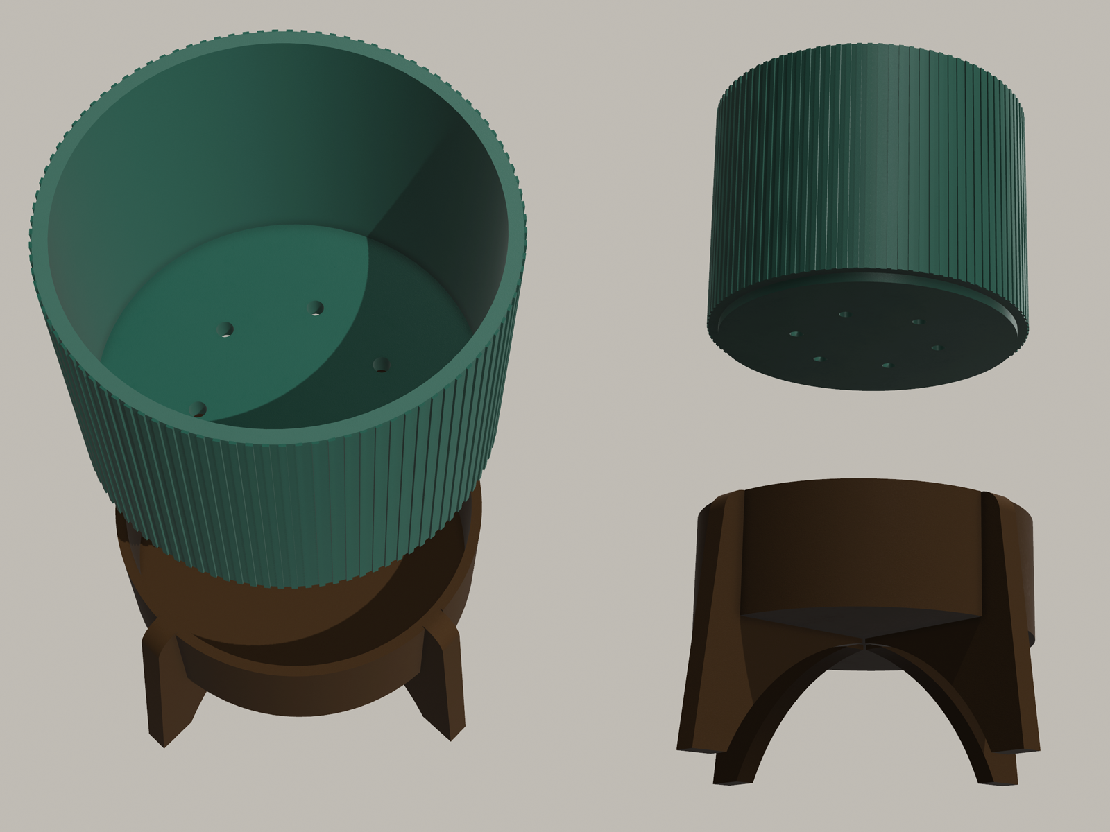 Ribbed Harmony Planter